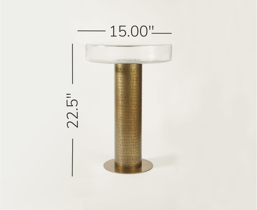 Sculptured Glass Table - Large