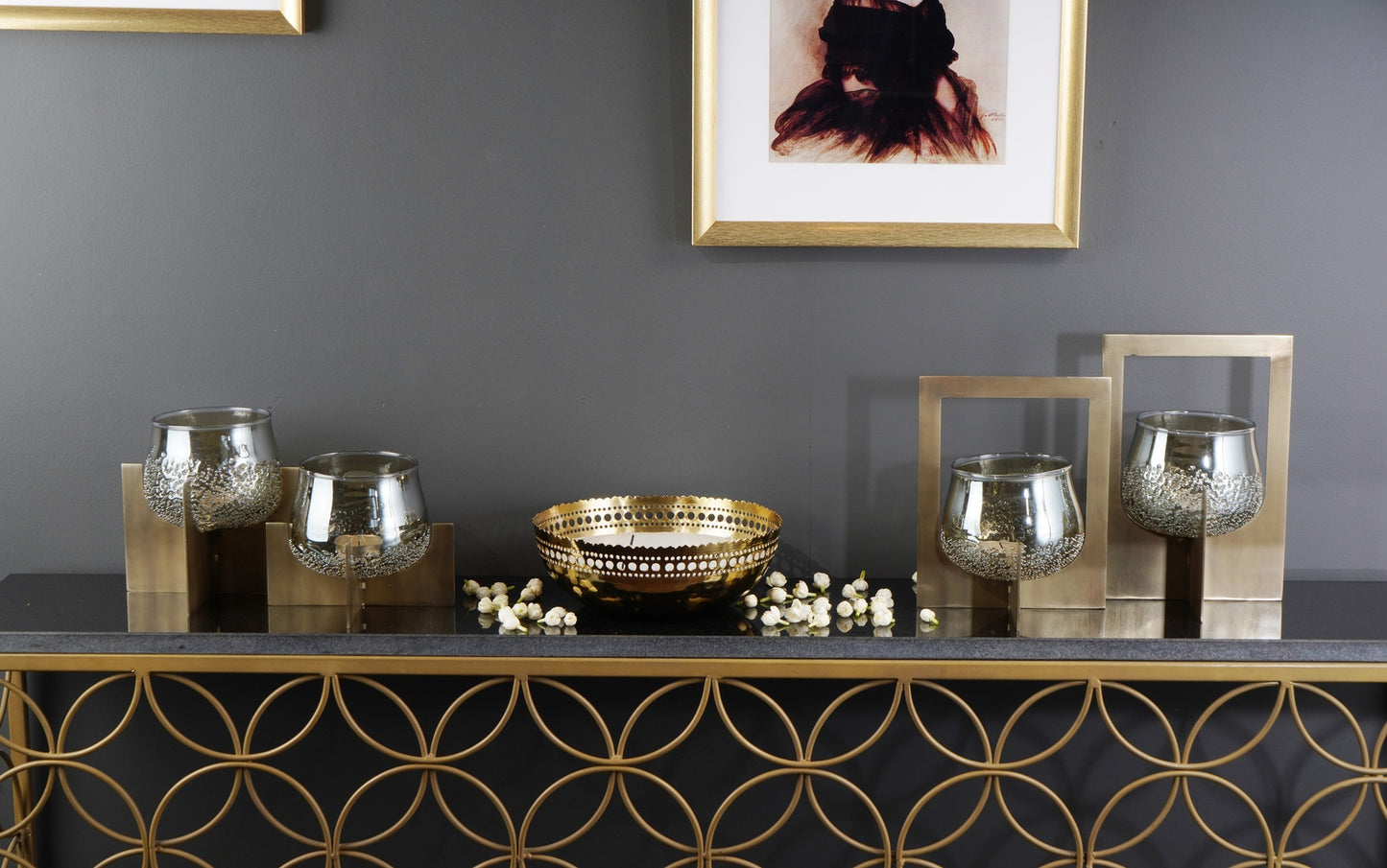 Lumeire Tea Light Holder - Brass Antique
