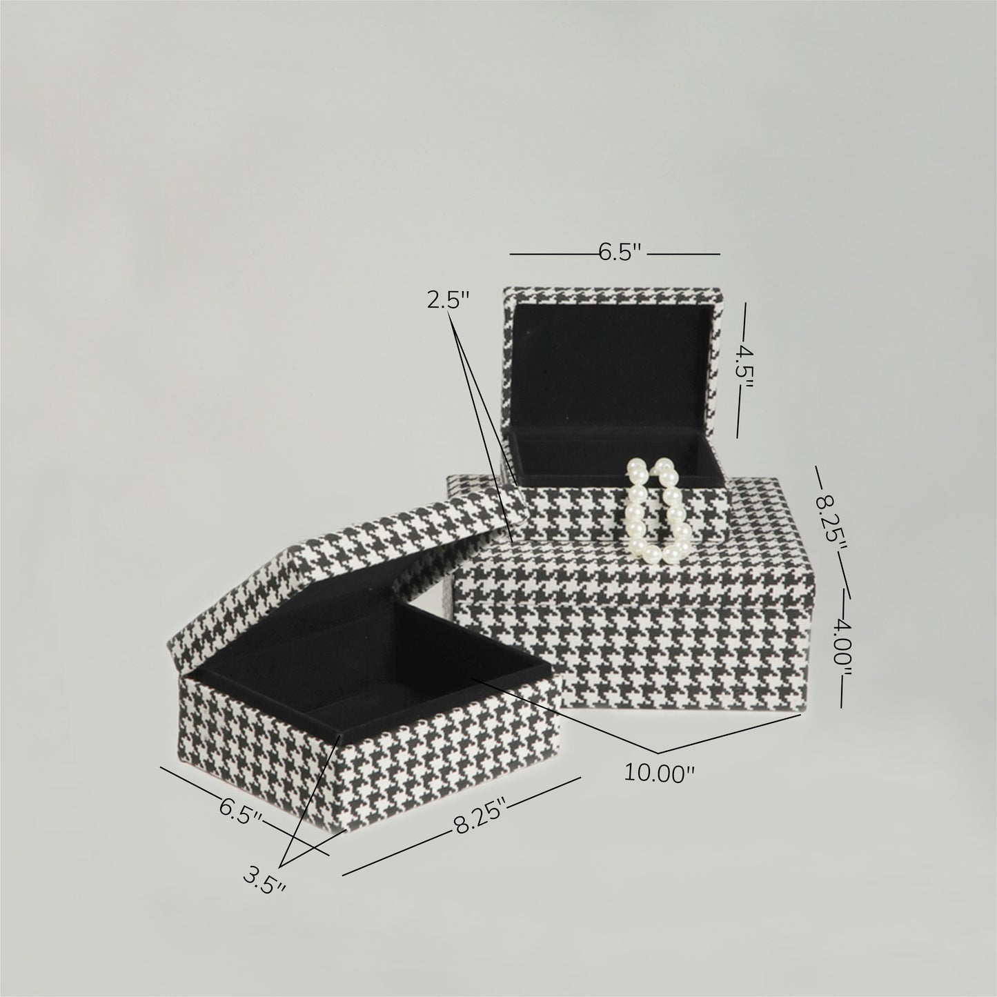 Storage Boxes - Set Of 3 (Pepita)