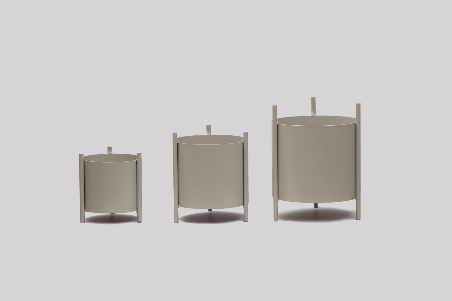 Pots - Set Of 3 (Grey)