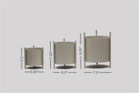 Pots - Set Of 3 (Grey)
