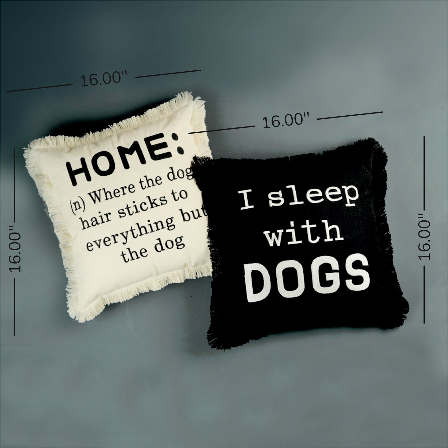 Set of 2 - Dog Cushion Cover (Square)