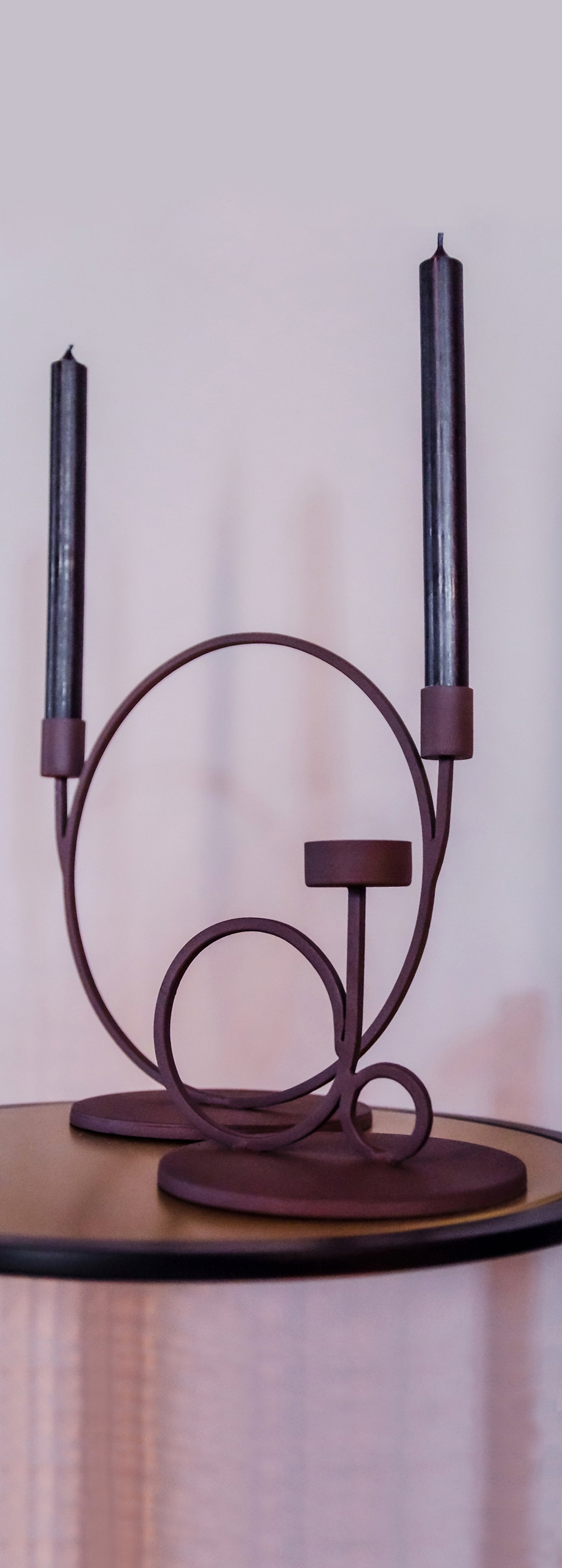 Twin Taper Holder(Texture Rust)