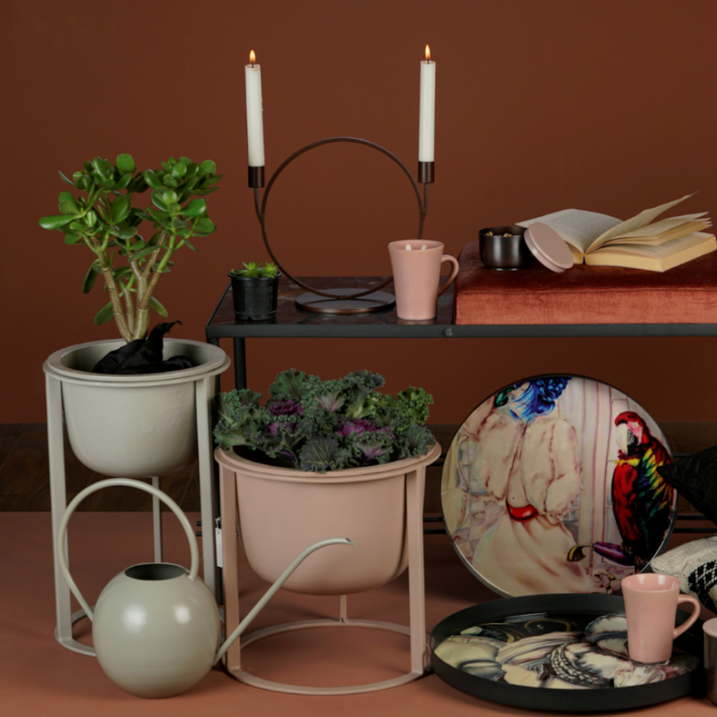 Large Watering Can (Grey)