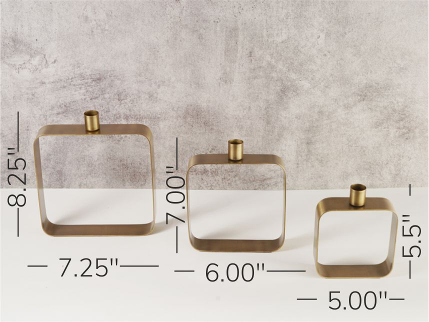 Set of 3 Sleek Taper Holders