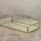 Fluted Glass Tray - Gold