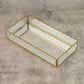 Fluted Glass Tray - Gold