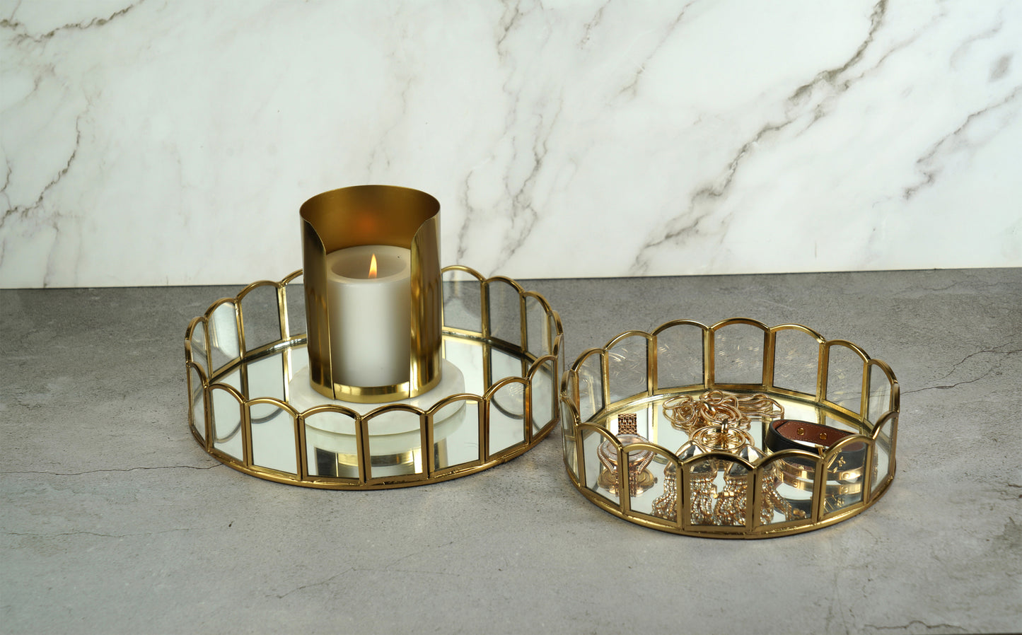 Modern Contour Tray S/2