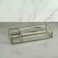 Fluted Glass Tissue Box Holder