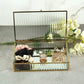 Fluted Glass Box - Gold