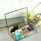 Fluted Glass Box - Gold