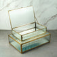 Fluted Glass Box - Gold