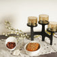Organic Metal T-Light Holder - Black