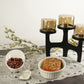 Organic Metal T-Light Holder - Black
