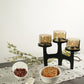 Organic Metal T-Light Holder - Black