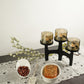 Organic Metal T-Light Holder - Black