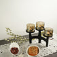 Organic Metal T-Light Holder - Black
