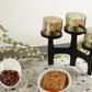 Organic Metal T-Light Holder - Black