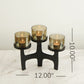 Organic Metal T-Light Holder - Black