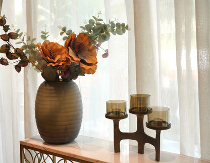 Organic Metal T-Light Holder - Brass Antique