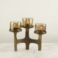 Organic Metal T-Light Holder - Brass Antique