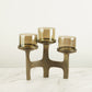 Organic Metal T-Light Holder - Brass Antique