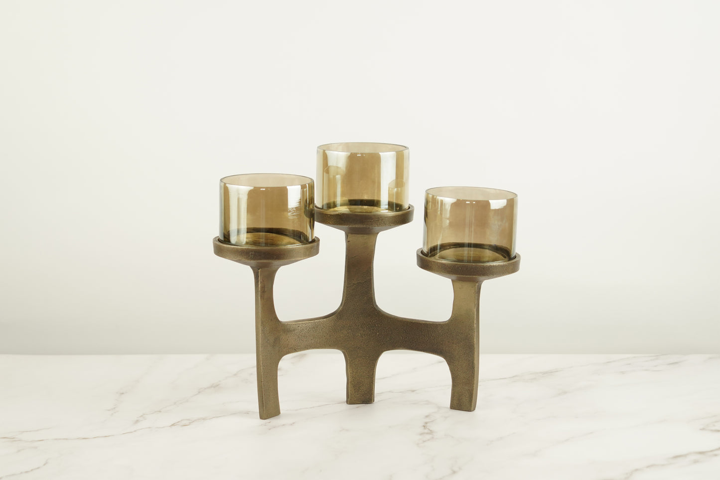 Organic Metal T-Light Holder - Brass Antique