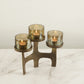 Organic Metal T-Light Holder - Brass Antique