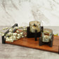 Set of 2 Wooden T-Light Hurricane