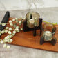 Set of 2 Wooden T-Light Hurricane