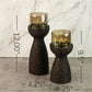 Geo Wooden T-Light Holder Set of 2