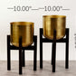 Set of 2 Mid-Century Gold Planters