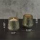 Set of 2 Mercury Glass Votive