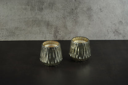 Set of 2 Mercury Glass Votive