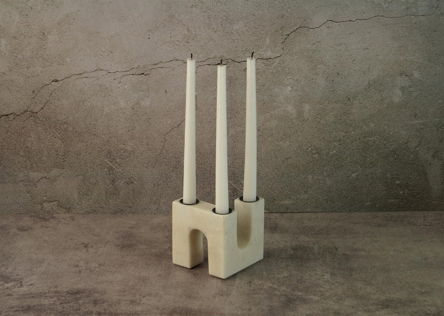 White Marble Candle Stand