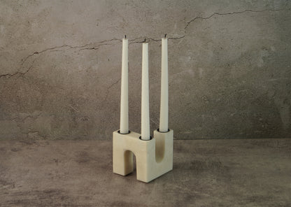 White Marble Candle Stand