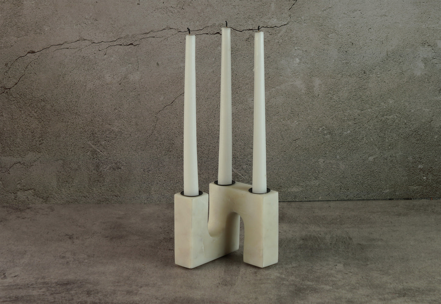 White Marble Candle Stand