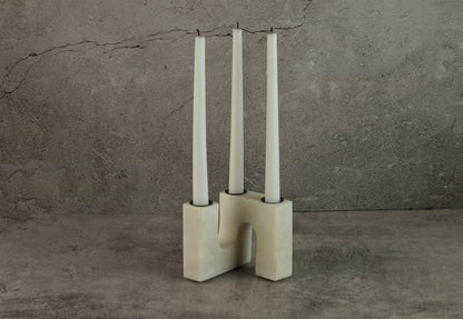 White Marble Candle Stand