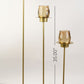 Amber Glass Tall Pillar Holder - Gold - Medium