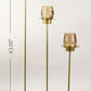 Amber Glass Tall Pillar Holder - Gold - Large