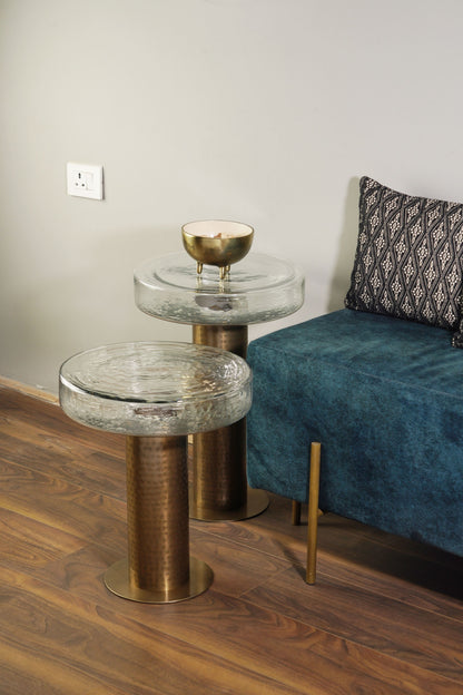 Sculptured Glass Table - Large