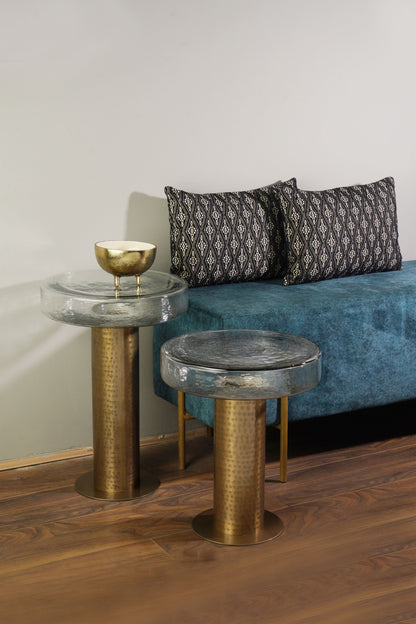 Sculptured Glass Table - Large