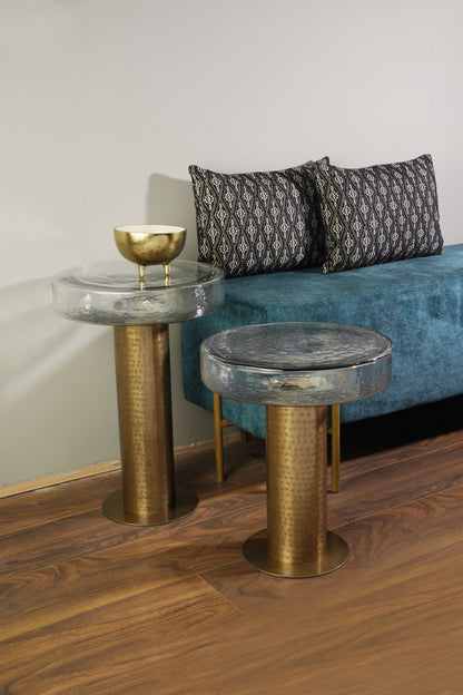 Sculptured Glass Table - Large