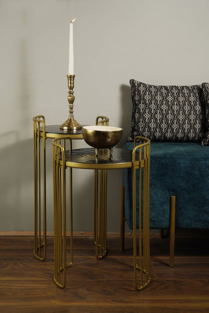 Set of 2 Modern Wired Accent Tables