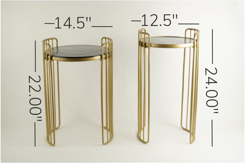 Set of 2 Modern Wired Accent Tables