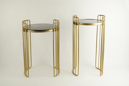Set of 2 Modern Wired Accent Tables