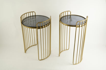 Set of 2 Modern Wired Accent Tables
