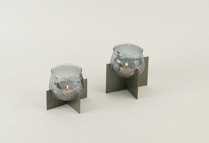 Lumeire Tea Light Holder - Champagne Grey