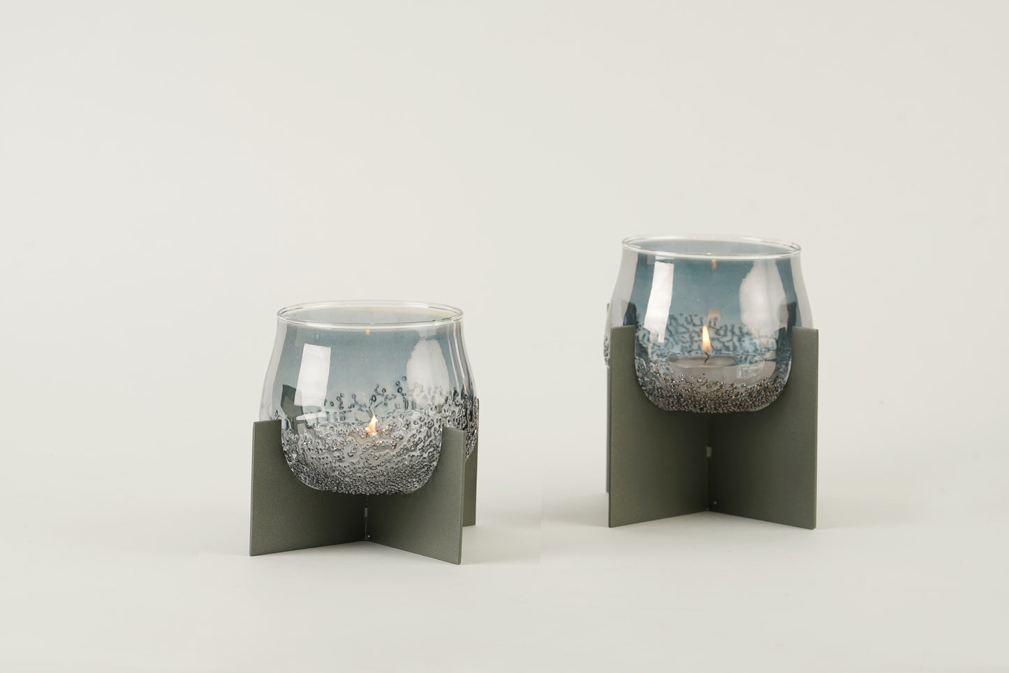 Lumeire Tea Light Holder - Champagne Grey