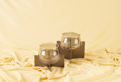Lumeire Tea Light Holder - Champagne Grey